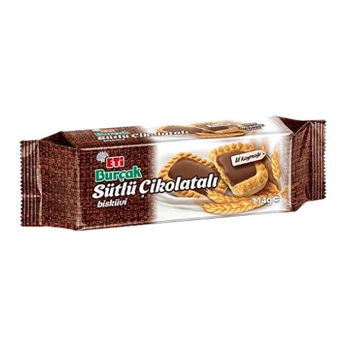 ETİ BURÇAK SÜTLÜ ÇİKOLATALI 114gr - Cips & Şekerleme