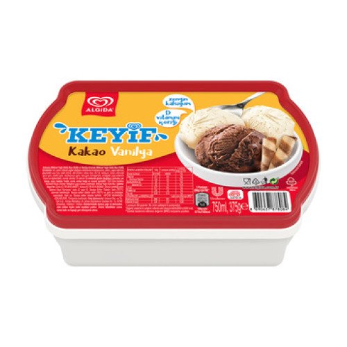 ALGİDA KEYİF 375gr.KAKAO VANİLYA - Ice Cream